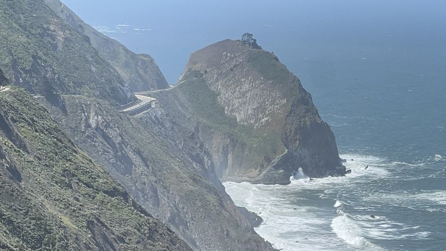 Coastal cliffs where land meets ocean